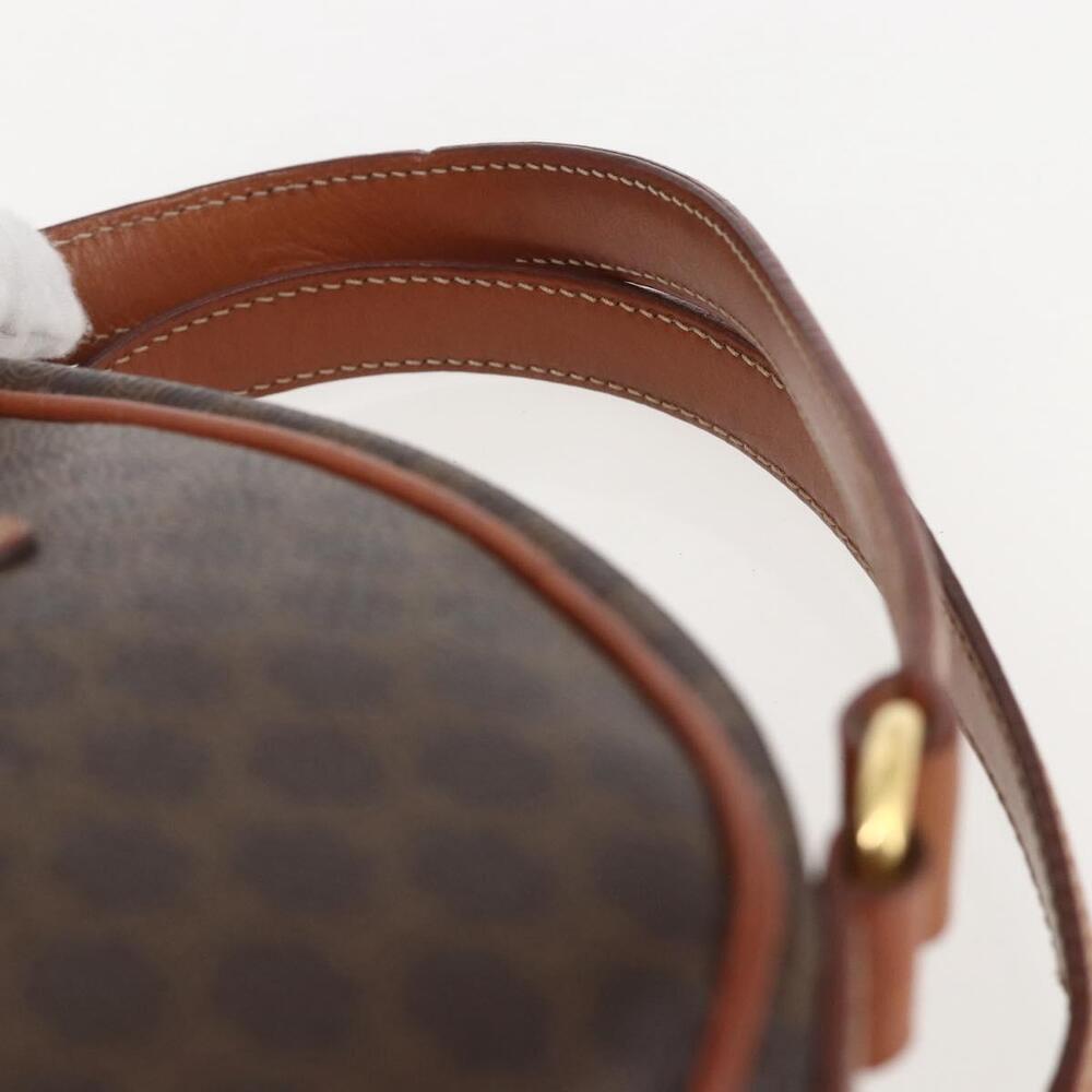 CELINE Macadam Canvas Hand Bag PVC Leather Brown Gold Auth 158983 - Picture 8 of 16